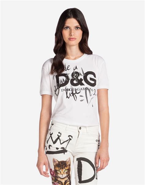 dolce gabbana women tshirt|dolce and gabbana sweatshirt women.